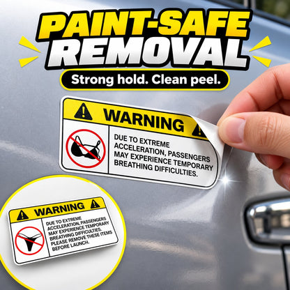 Funny Extreme Acceleration Warning Decal Set 😂🏎️