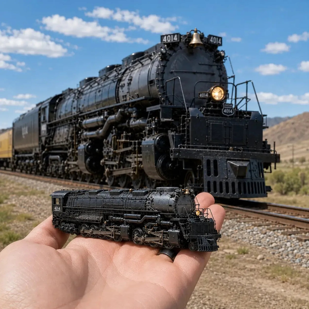 🚂 Big Boy 4014 – 85th Anniversary 3D Die-Cast Steam Locomotive Model✨