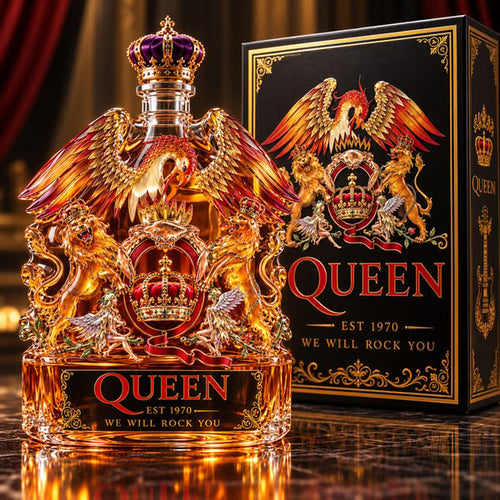 We Will Rock You — British Rock Royalty Whiskey Bottle