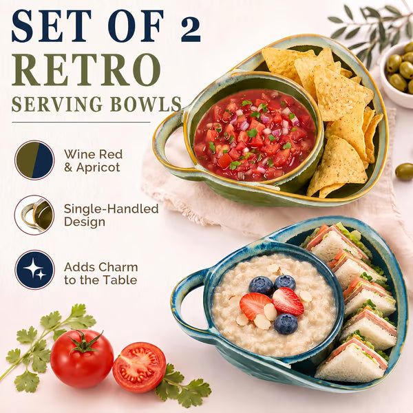 🥣 2-in-1 Anti-Soggy Cereal & Dip Bowl Set – Keep Crunchy & Creamy Separate