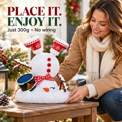 ⛄Waterproof Solar Snowman Figurine Light