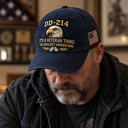 🔥 50% OFF — Handmade DD-214 Veteran Honor Embroidered Cap 🇺🇸 | Buy 2, Get Free Shipping