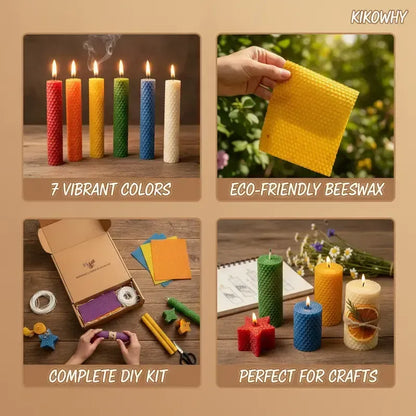 🔥HOT SALE🔥📢🕯️ DIY Beeswax Candle Making Kit (12-Piece Set) – Create Your Own Cozy Glow!