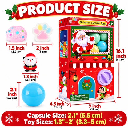 🎄 Christmas Squishy Gachapon Advent Calendar 2026 – 24 Surprise Capsules