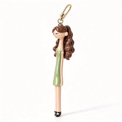 👗 Cute Fashion Girl Doll Bag Charm Keychain