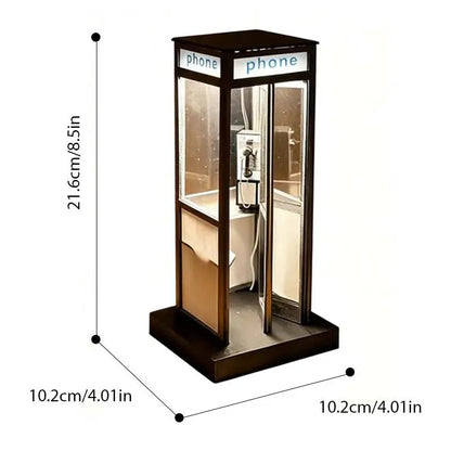 ☎️✨ Vintage Telephone Booth Night Lamp – Cozy Decorative Table Light for Home & Gifts