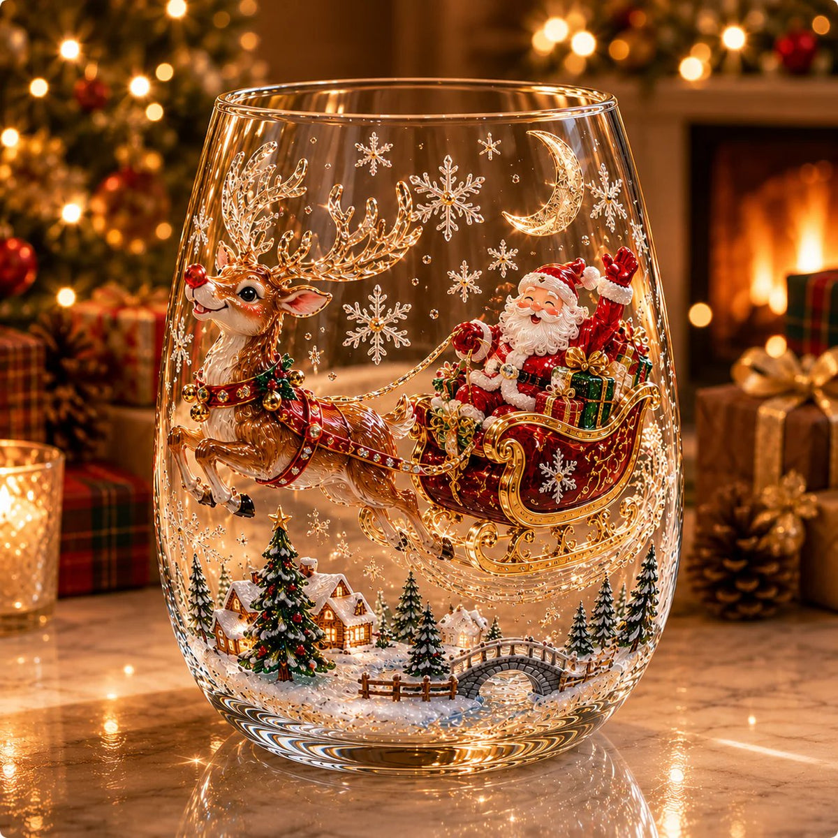 🎅🥃 Santa Stuck in the Chimney Whiskey Bottle – Funny Christmas Decanter & Holiday Gift 🎄✨