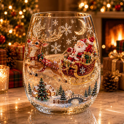 🎅🥃 Santa Stuck in the Chimney Whiskey Bottle – Funny Christmas Decanter & Holiday Gift 🎄✨