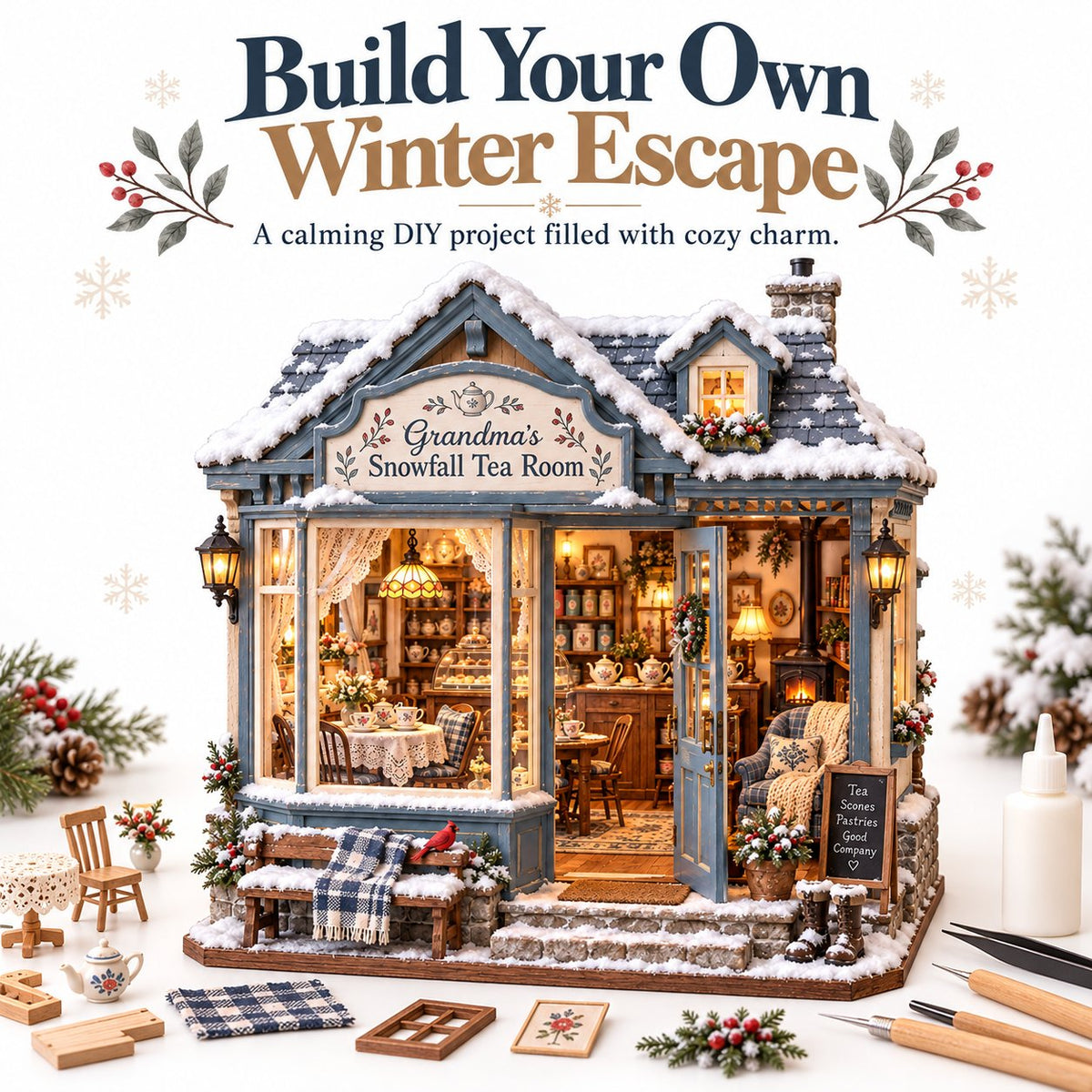 ☕ Build Your Own Snowfall Tea Room Cottage ❄️