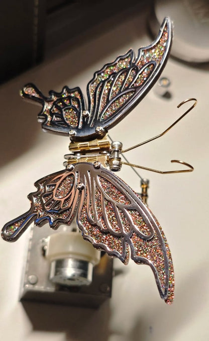 Mechanical Winged Insect 3D Metal Model Kit Steampunk Kinetic Sculpture with Moving Wings