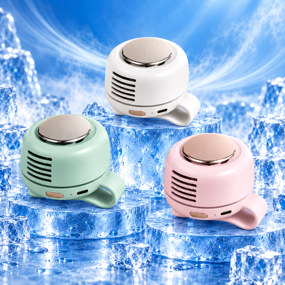 🌬️ Portable Bladeless Clip Fan – USB Rechargeable, 3-Speed Personal Cooling Fan ✨