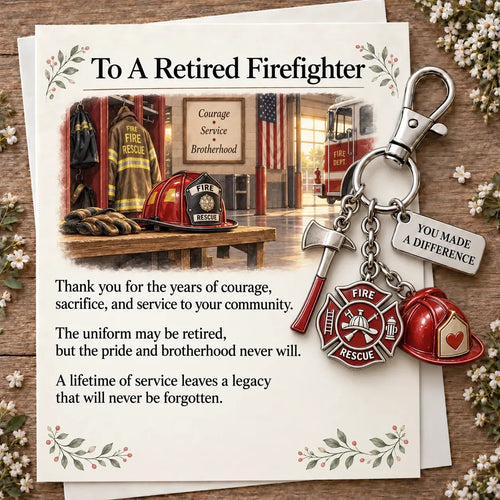 ✨ You Make a Difference Retirement Gift Set – Career Keychain & Matching Card