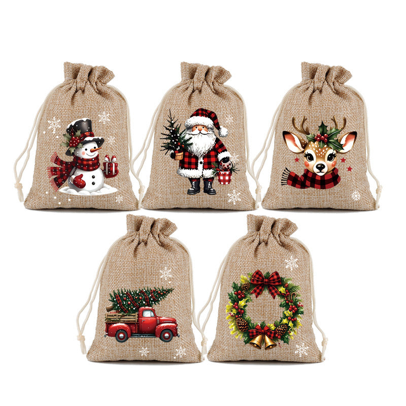 🎁 50% OFF — Reusable Christmas Drawstring Gift Bags 🎅🦌