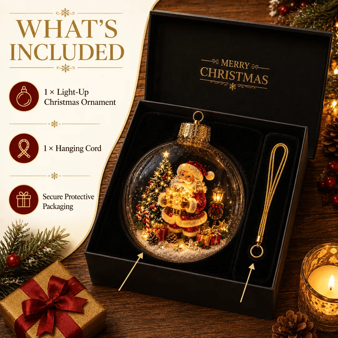 🔥Limited time 69% OFF -✨🎄 Glowing Christmas Story Ornament – Light-Up Mini Holiday Scene