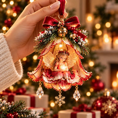 🧚‍♀️✨ Enchanted Fairy Bell Ornament – Glowing Christmas Tree Decor