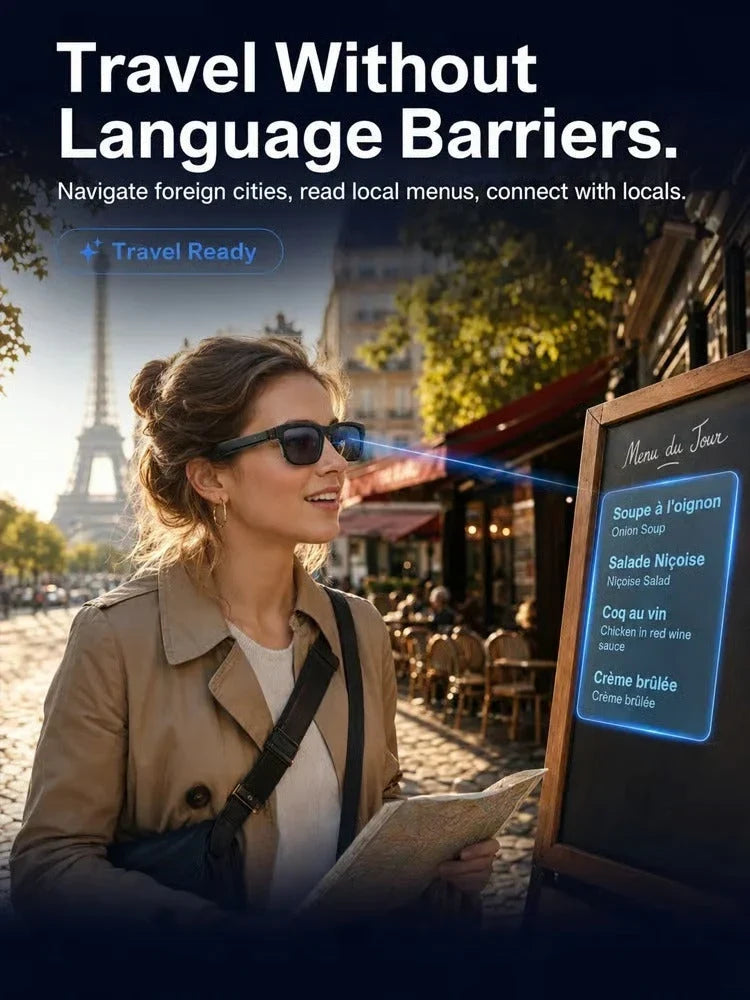 👓 AI-Powered Translation Glasses – Smart Bluetooth Eyewear for Easier Conversations ✨
