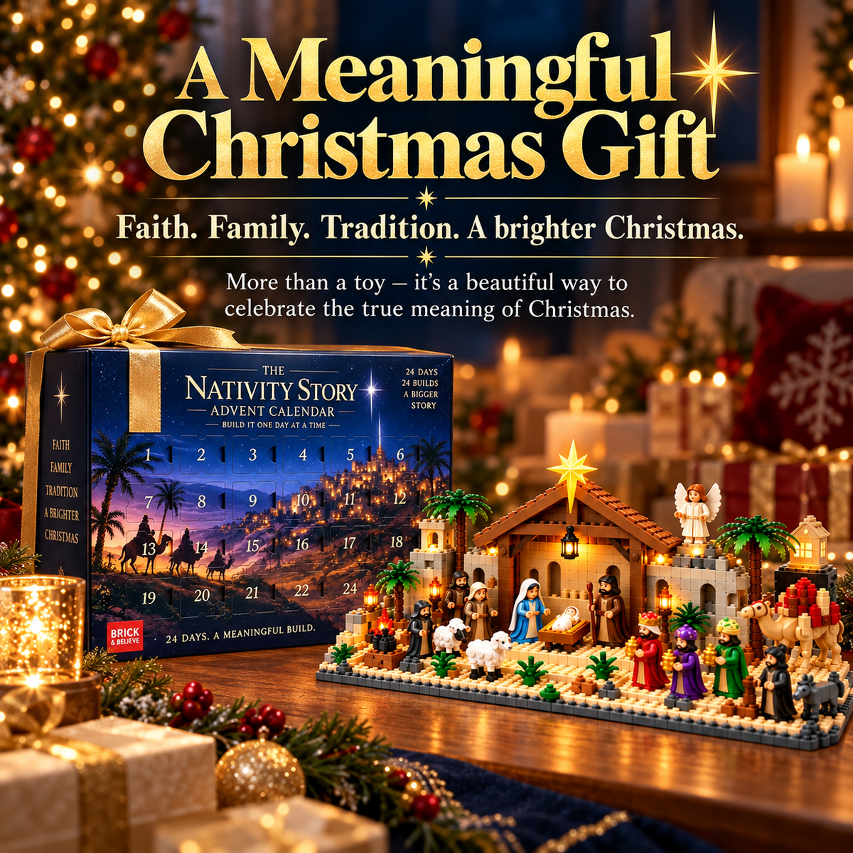 🎄✨ 24-Day Nativity Advent Calendar – Build the Christmas Story, One Day at a Time! ✝️🧱