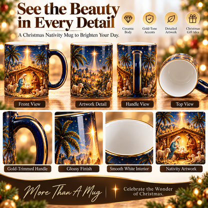 ✝️✨Nativity Scene Heat-Sensitive Mug | Christian Christmas Gift🎁