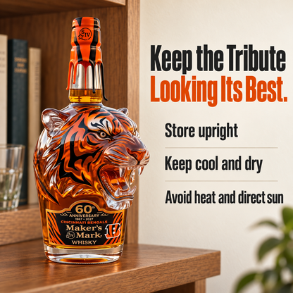 🐯The BENGALS×Maker's Mark 60TH ANNIVERSARY Special Edition Bourbon Bottle