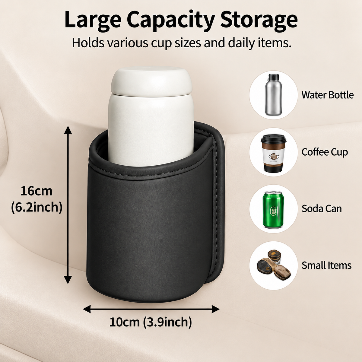 Universal Car Cup Holder Organizer Pouch