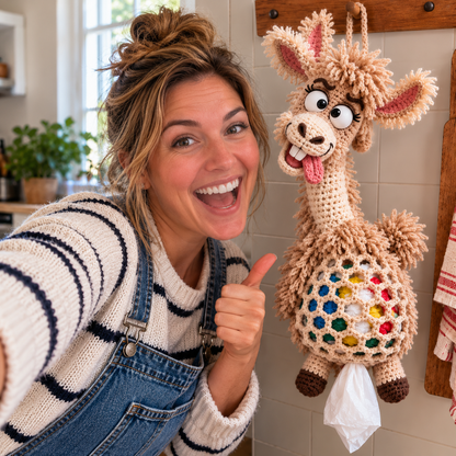 🔥LAST DAY 49% OFF – 🌼 Cottage Harvest Keepers™ — Crochet Animal Bag Holder DIY Kit | 12 Adorable Designs