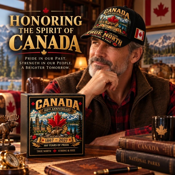 💝49% OFF - 🍁 Canada 160th Anniversary 1867–2027 – Premium Heritage Cap | Cotton-Poly Blend • Detailed Embroidery • Adjustable Fit 🇦🇺