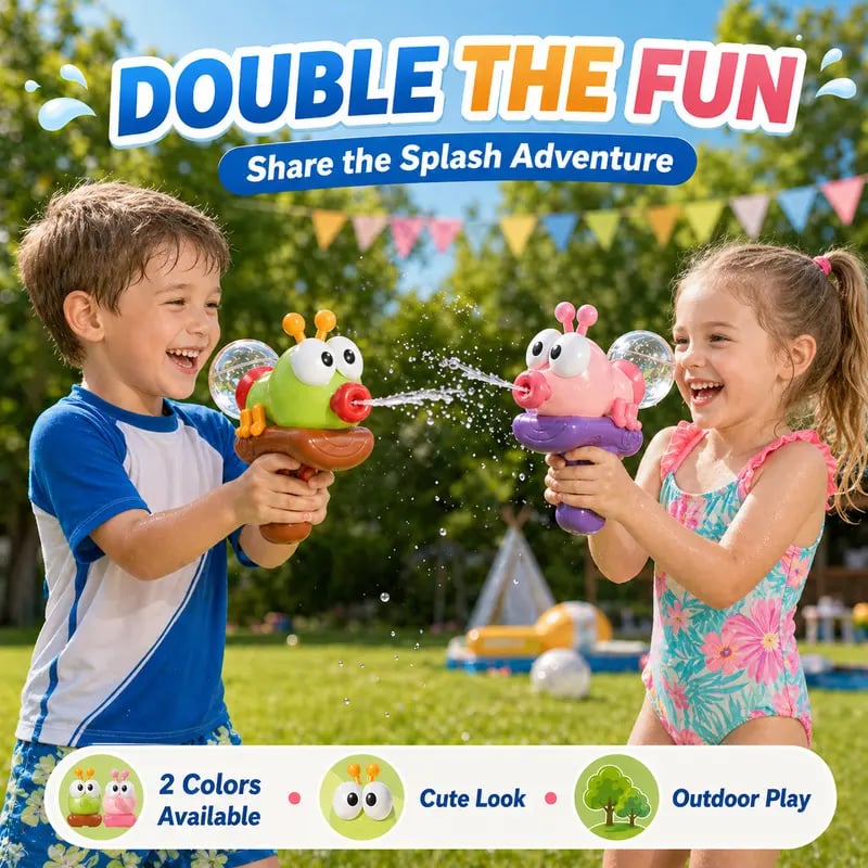 Kids Cute Caterpillar Electric Water Gun | Summer Outdoor Splash Toy 🐛💦