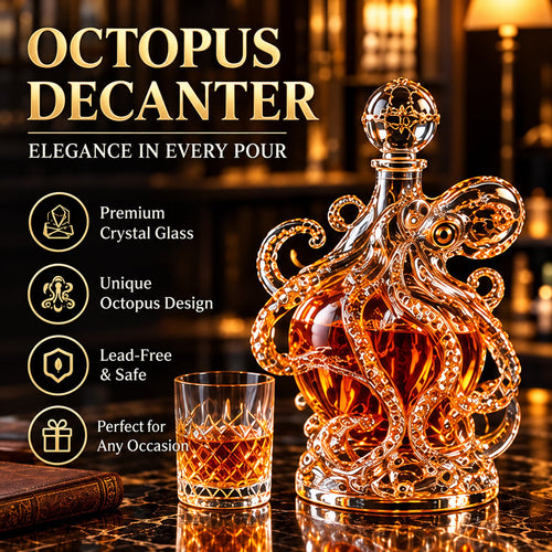 🐙 Octopus Decanter - Premium Crystal Glass Edition