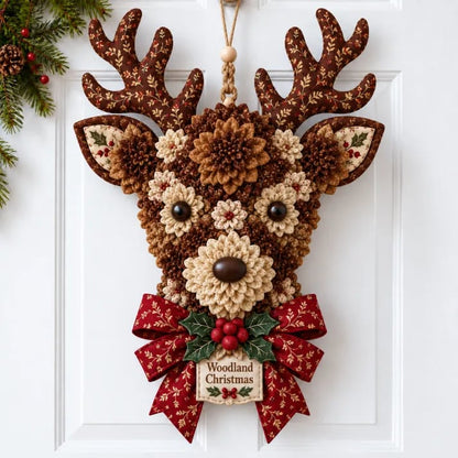 🎄 DIY Christmas Door Hanging Kit – Layered Fabric Holiday Décor