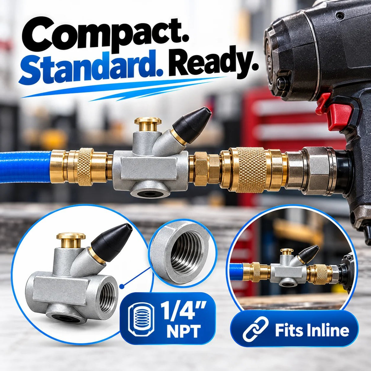 🔧 Inline Air Blow Gun Valve — One Press, Instant Air! 💨