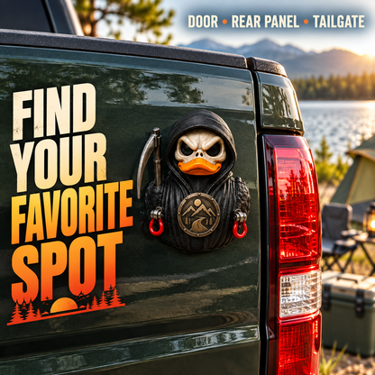 🎃 Jeep 85th Anniversary Grim Reaper Duck Magnet – Halloween Acrylic Car Décor