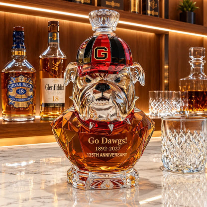 Georgia Bulldogs 135th Anniversary Whiskey Bottle – 1892–2027 Collector's Keepsake