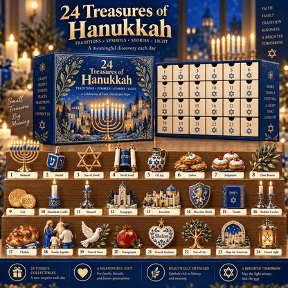 24 Treasures of Hanukkah – Traditions, Symbols & Light Countdown Calendar
