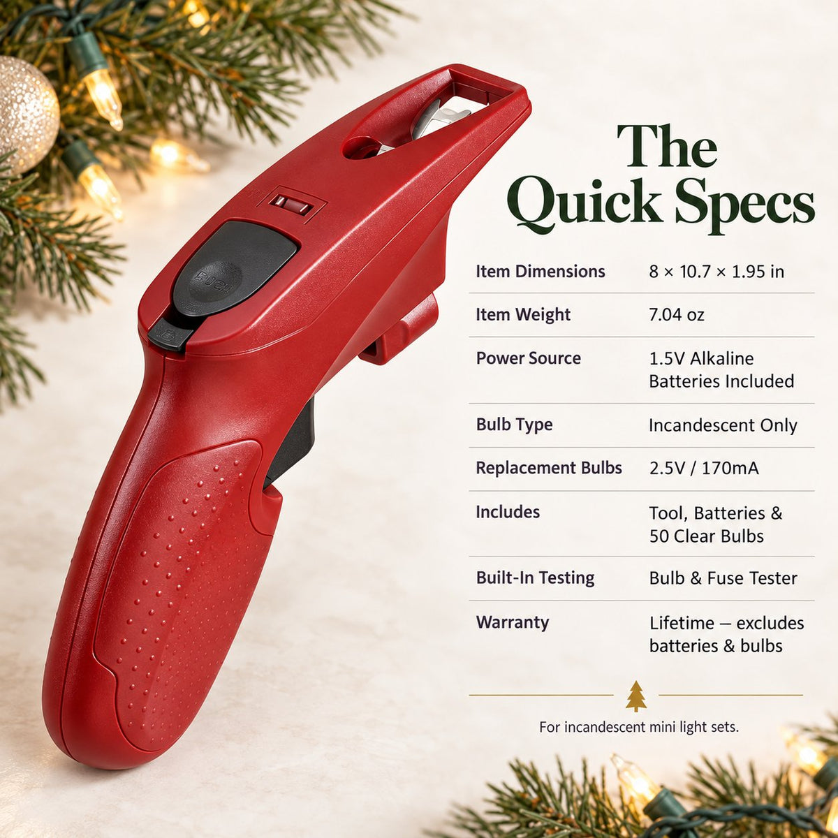 🔫 Incandescent Christmas Light Fixer — Batteries Included | Save Your Strings 🎅