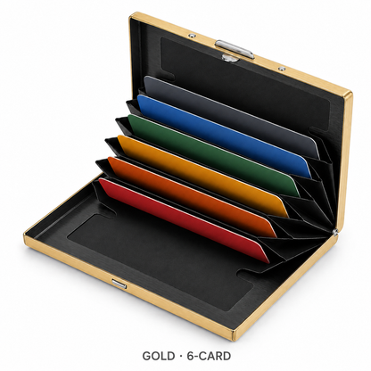 🔒 Slim RFID-Blocking Stainless Steel Card Wallet – Secure, Compact & Easy to Carry