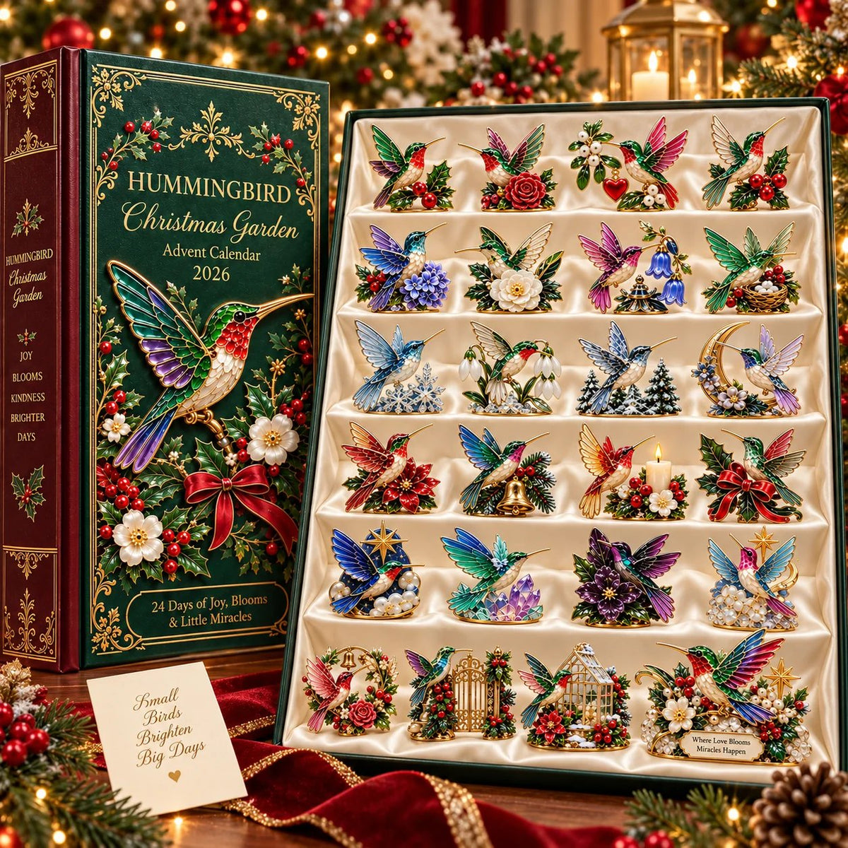 Advent Calendar 2026优化 🐦🎄 Hummingbird Christmas Garden Advent Calendar 2026 – 24 Days of Blooming Holiday Joy 🌸