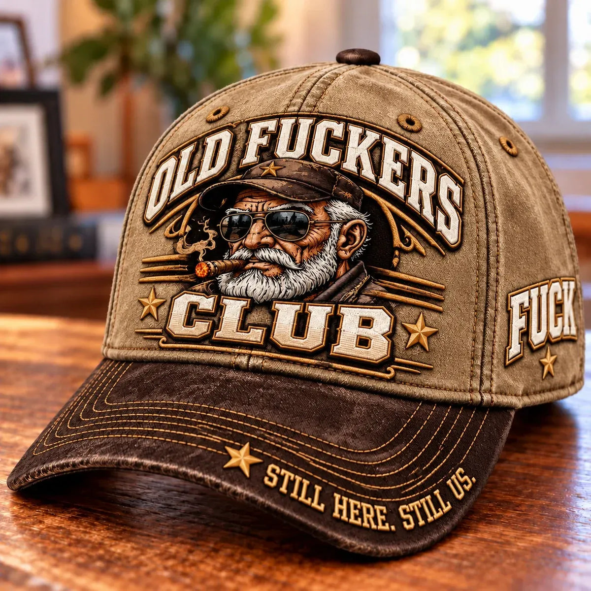🧢 Old F*ckers Club Vintage Baseball Cap – Funny Gift for Men