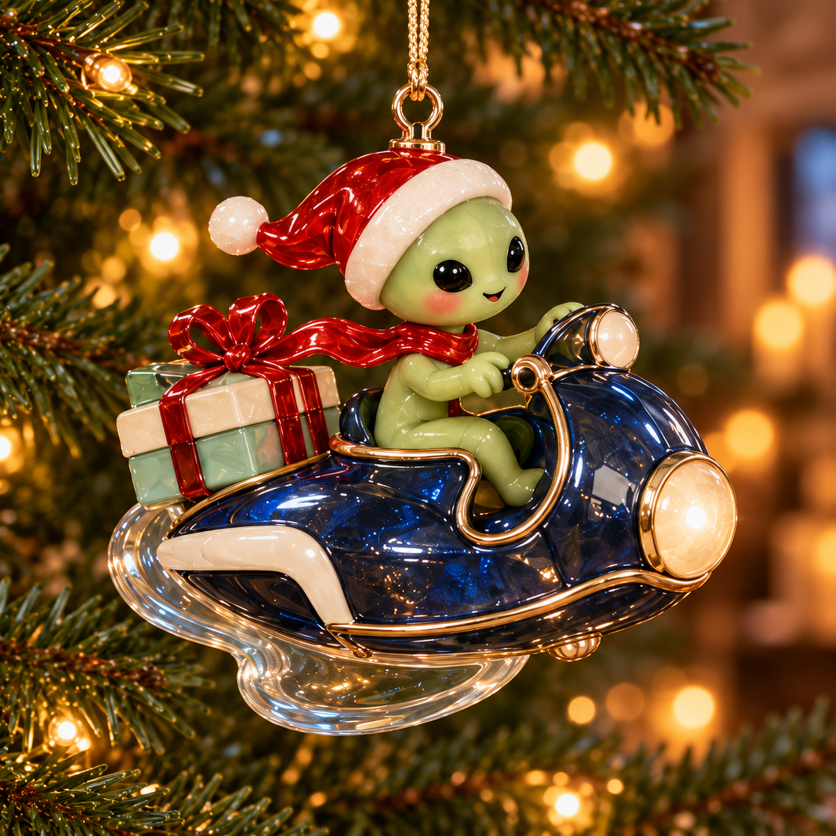 Cosmic Christmas Alien Ornaments – 6 Whimsical Holiday Designs