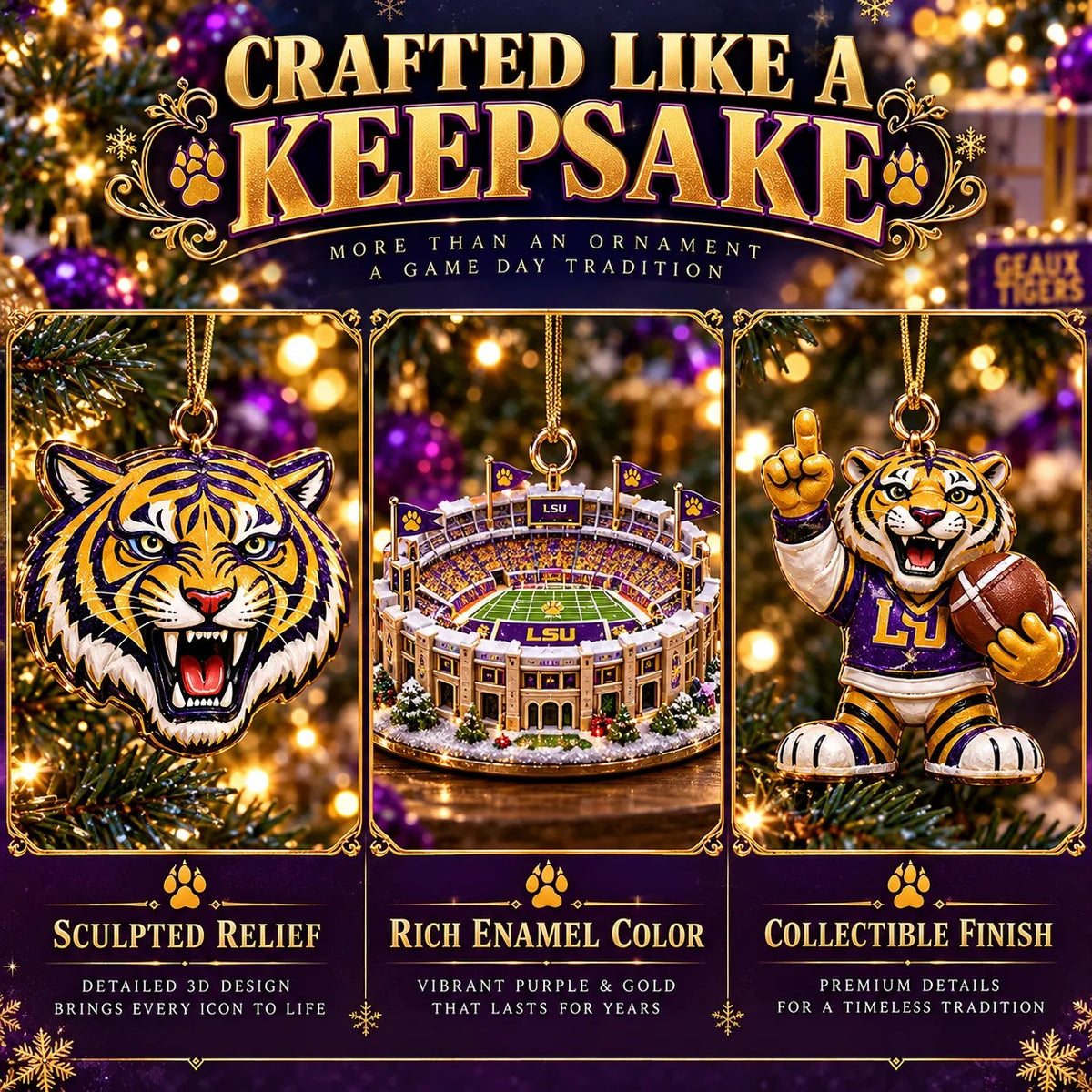 🎄 GEAUX TIGERS! Football Christmas Advent Calendar