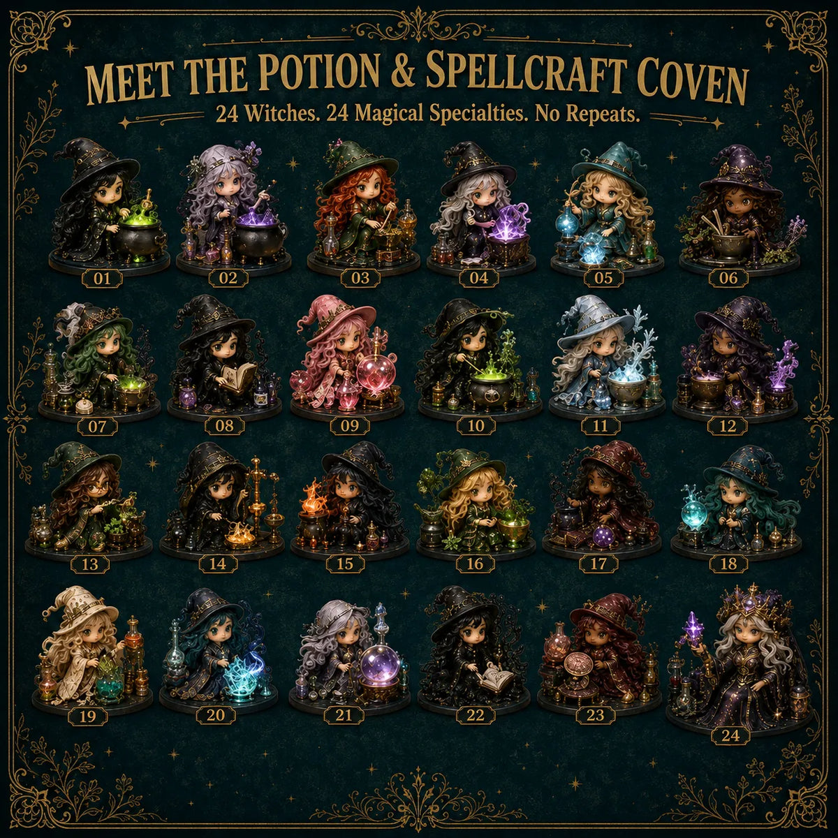 🧙‍♀️TODAY ONLY 50% OFF – Witch Advent Calendar | 24 Days of Magical Witchy Surprises | Limited Edition Collectible Mini Figures✨