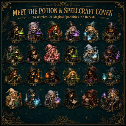 🧙‍♀️TODAY ONLY 50% OFF – Witch Advent Calendar | 24 Days of Magical Witchy Surprises | Limited Edition Collectible Mini Figures✨