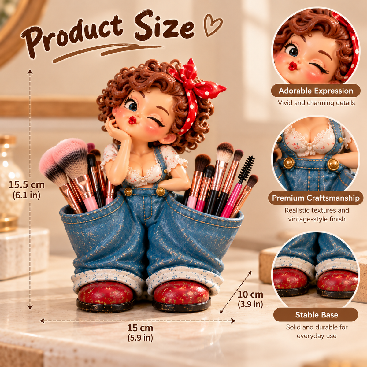 ❤️ Retro Girl Multi-Purpose Organizer & Cute Home Decor