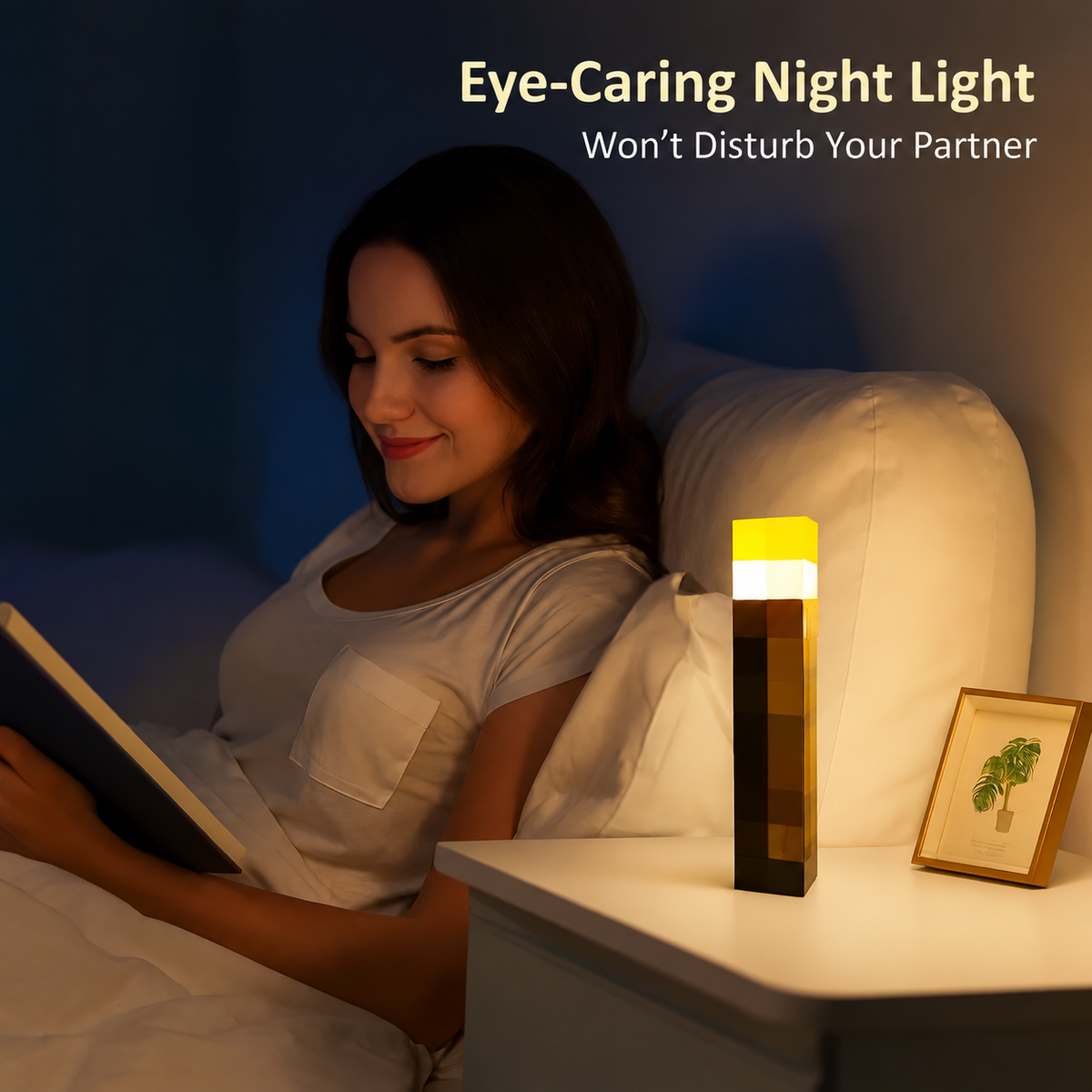 ⛏️Pixel Torch Wall Light – Rechargeable LED Lamp