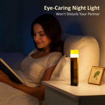 ⛏️Pixel Torch Wall Light – Rechargeable LED Lamp