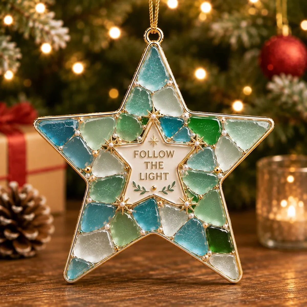 Follow the Light Christmas Star Ornament