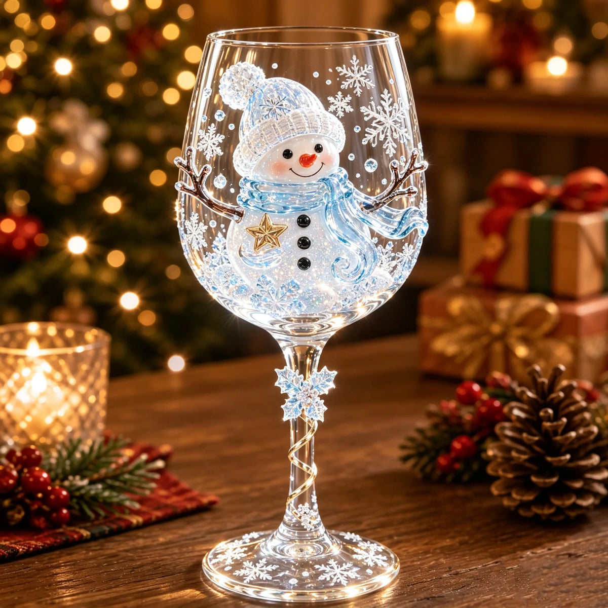 🎄🍷 Christmas 3D Wine Glass Collection – Sculpted Holiday Designs & Gift Set ✨