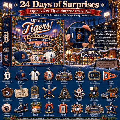 🎄 Let’s Go Tigers! Baseball Christmas Advent Calendar