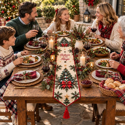 ✨ DIY Christmas Diamond Painting Table Runner Kit