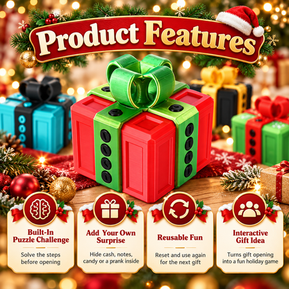 🎁 3D Christmas Prank Puzzle Gift Box – Solve the Puzzle to Reveal the Surprise! 🎄