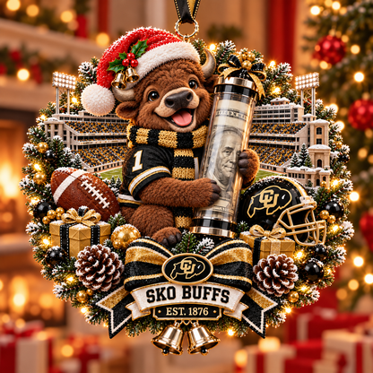 🏈🎄 College Football Money Surprise Ornament